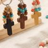 Paintable Mini Wooden Prayer Crosses Pendants,Diy Craft Charms Small Wooden Crosses with Flat Sanded Sides and Top Holes for Creative Handmade Jewelry