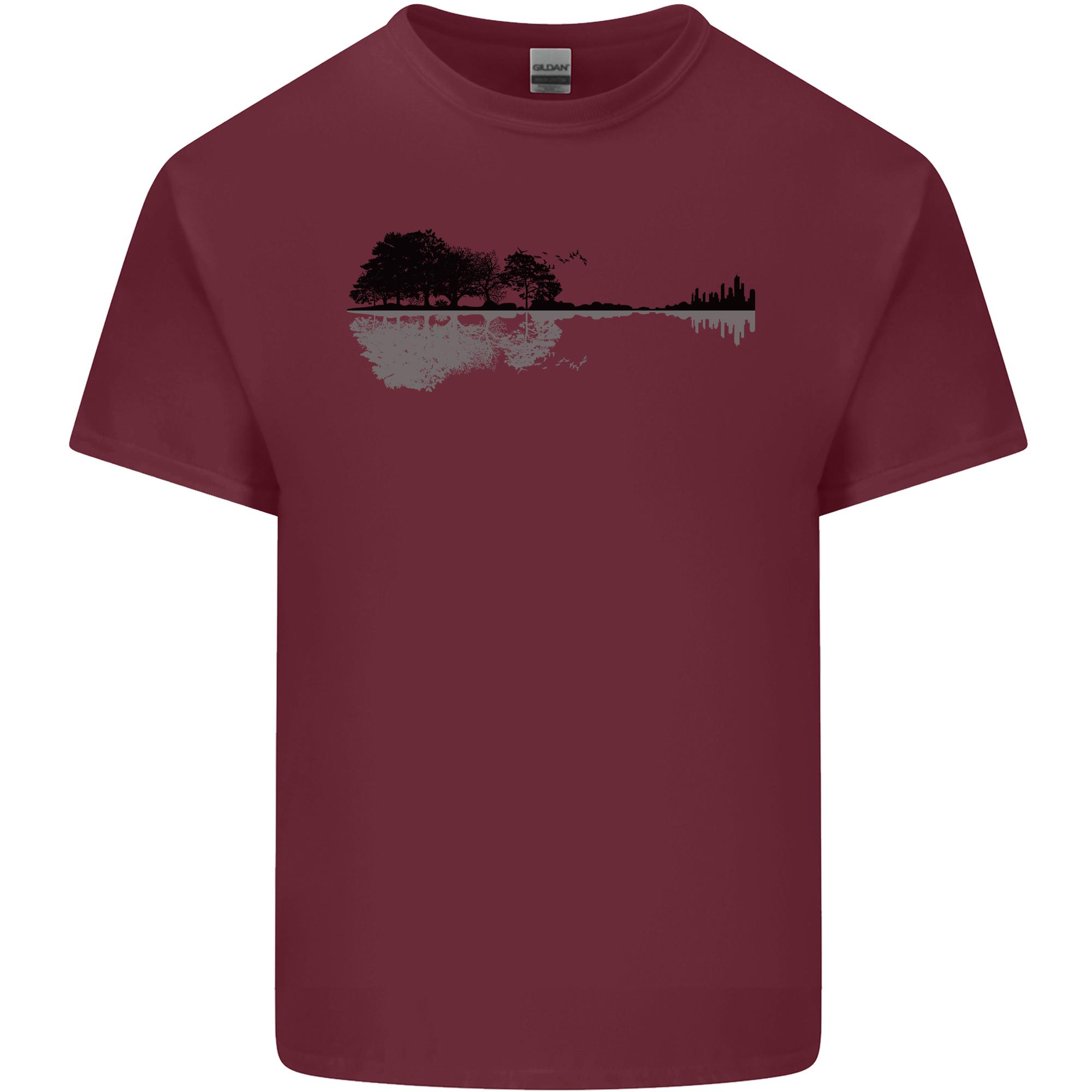 Guitar City Reflection Guitarist Electric Unisexs Light Cotton TShirt S
