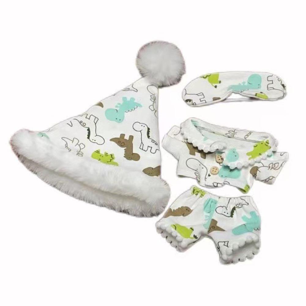 Plush Patch Stuffed Doll Plush Suit Pajama Set Plush Toys Clothes  Girl Gift