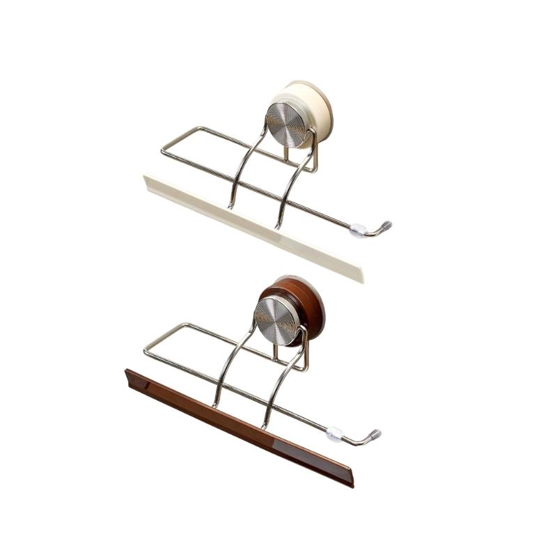 Suction-Mounted Paper Towel Dispenser, ABS and Metal Roll Rack for Horizontal Placement on a Wall or Cabinet Base