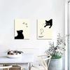 Picasso Katzen- und Kükenbilder, Set of 2, Kunsttafel, Katze fängt einen Vogel, Kunsttafel, Kunstrahmen, Modernes Poster, Dekoratives Gemälde, Leinwand, Dekorativ