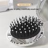 Portable Oval Folding Mirror Comb for Women & Children - Compact Hair Smoothing and Massage Tool