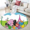 Barbapapa3,Round Area Rug,Carpet Rug for Living Room Bedroom Sofa Playroom Decor,Non-slip Floor Mat