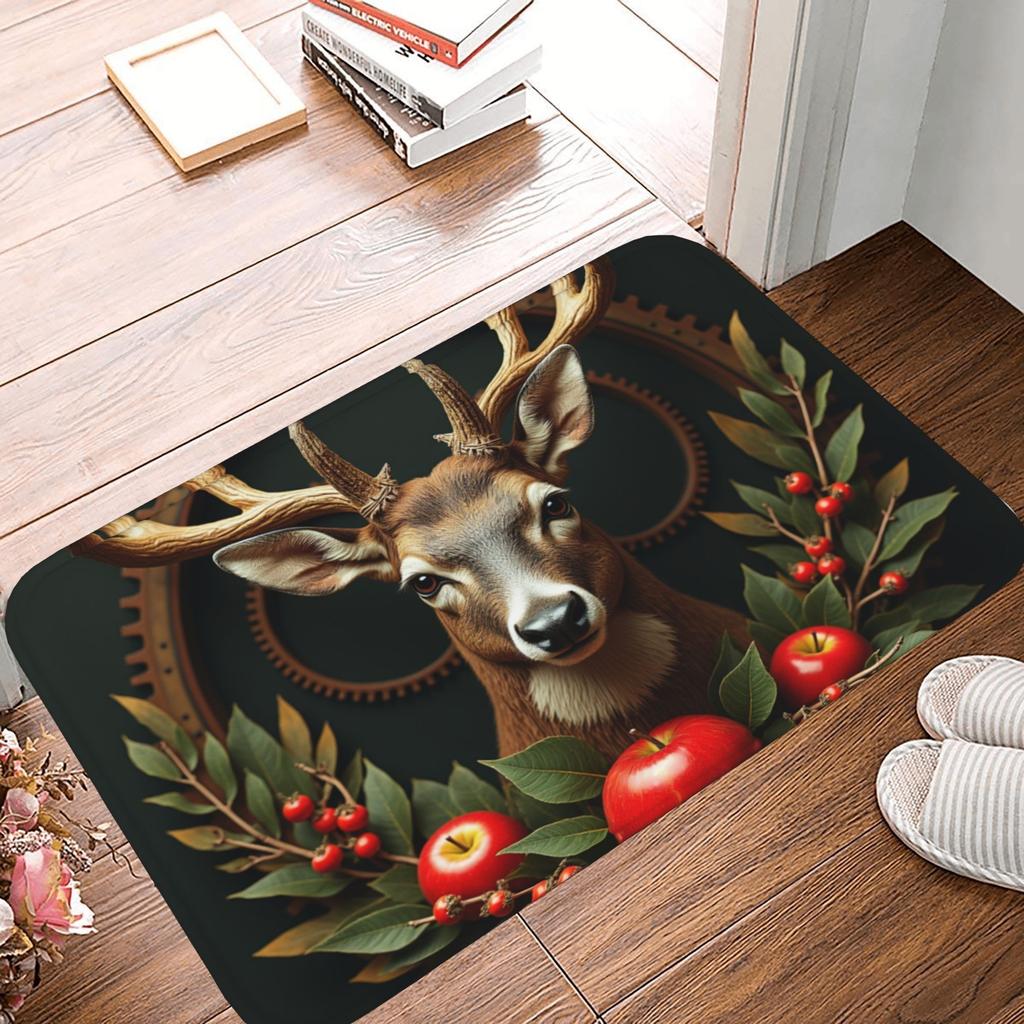 1PC Halloween Pattern Kitchen Rug Non-Slip Door Mat Pop Design Bathroom Rug Bath Mat Carpet for Home Sink Laundry Decor