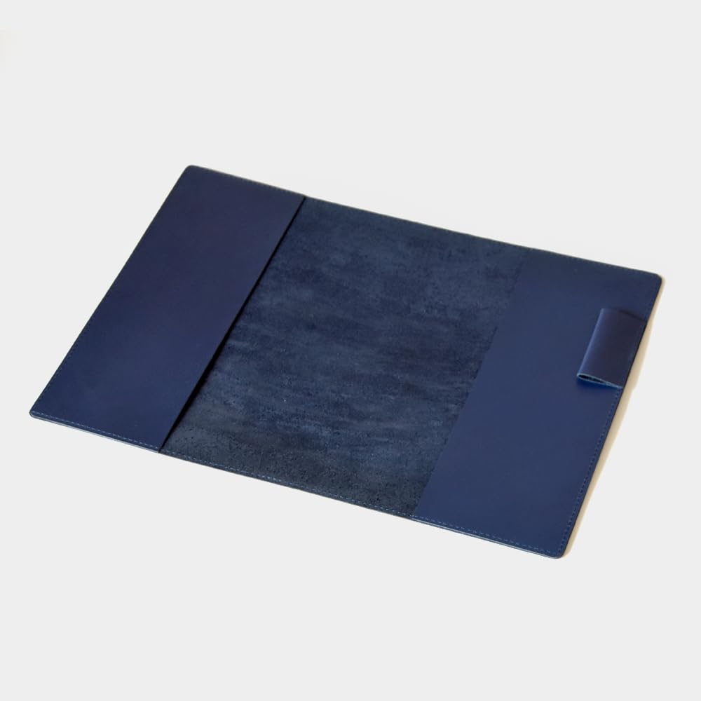 A5 Size Planner Cover with Pen Hobonichi Techo Cousin Size Compatible Not Holder, (Planner Included) (Navy)