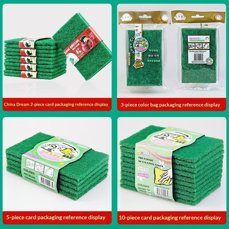 5Pcs Abrasive Hand Scouring Pad Abrasive Sponge Scourer Pads Polishing Cleaning Tools Square Nylon Scouring Pad