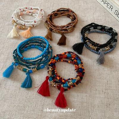 Böhmisches Ins Perlenpaar Mode und Individualität Armband Retro Ethnisch Handgefertigt Mehrschichtig Schmuck Armband Accessoires