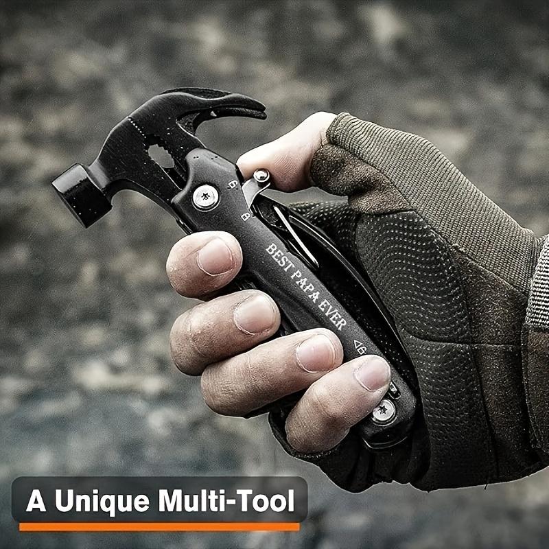 Damaly,12-in-1 Multitool for Dad | Mini Hammer, Pliers, Knife, Saw & Bottle Opener Set | Fathers Day Essential Tool Kit
