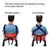 Wheelchair Belt Anti Slip Elastic Breathable Wheelchair Fixing Belt Harness Strap(Black )