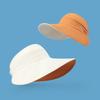 Visor Hat Folding Empty Top Cap Sunshade Double-face Sun Hat Ice Silk High Ponytail Hat  Girls