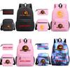Mortal Kombat Book Bag Threepiece Set With Waterproof Oxford Fabric For Casual Travel