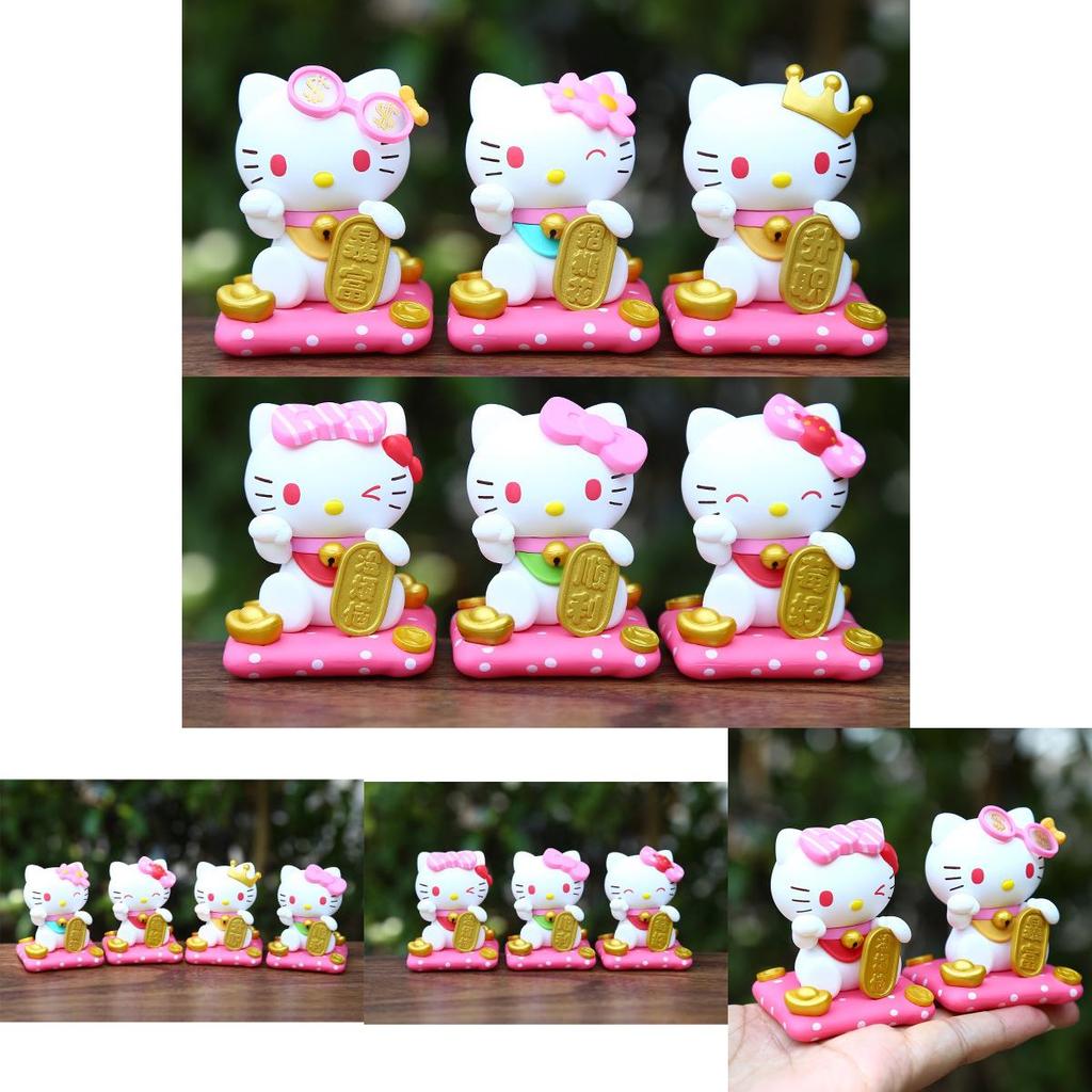 Cute And Charming Pvc Lucky Cat Figurine For Desk Car Decoration Gift For Girls