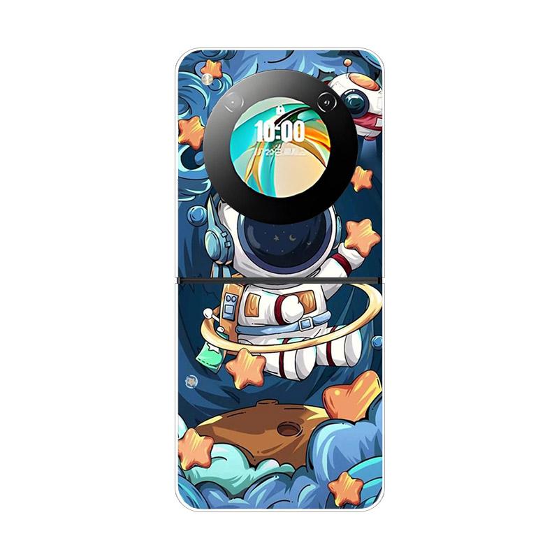 Etui For ZTE Nubia Flip NX724J Modne Malowane Przezroczyste Twarde PC Składane Pokrowiec For ZTE Libero Flip Przezroczyste Etui Funda