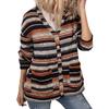 Damen S V-Ausschnitt Strick Knopf Tasche Cardigan Pullover Langarm Top