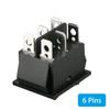 1.26x1.02x1.30in Rocker Switches 12V 4 Pieces 6Pin Black