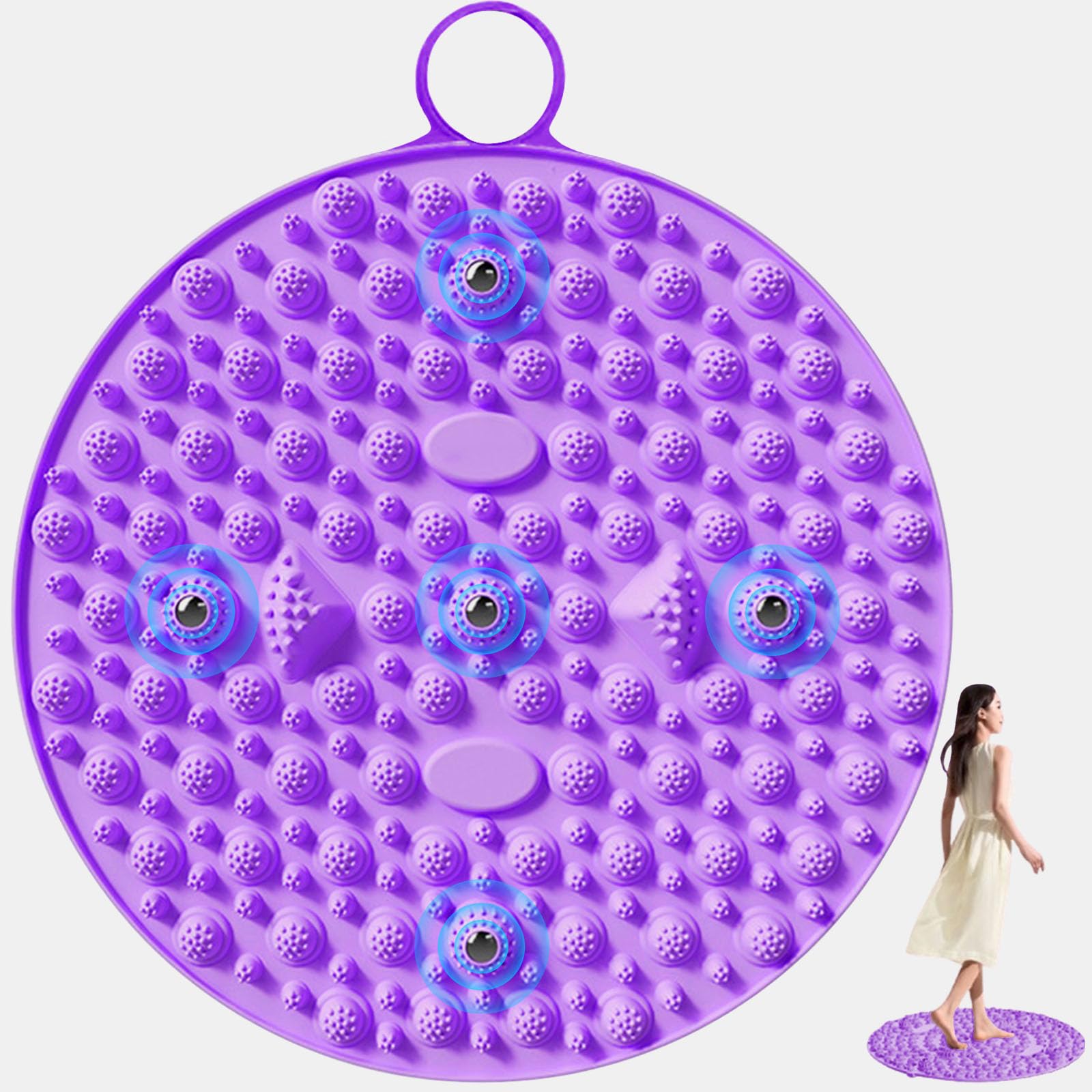 

Vslcvvr Рефлексология стоп Популярный Шиацу Массаж стоп Беговая дорожка для ног для дома и стоп Складной и коврик 41 см, Доска, Подушка, Использование, Упражнение, Массаж, фиолетовый