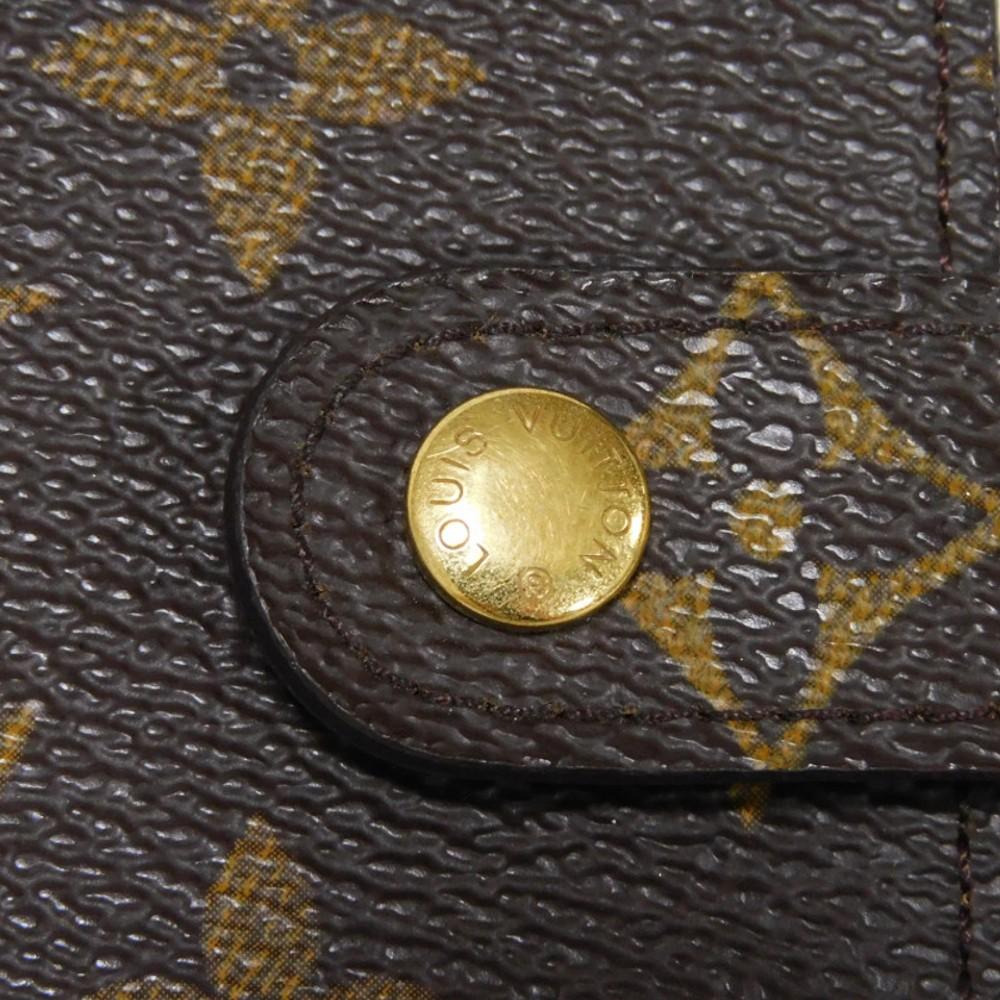 Used 12564 Agenda PM R20005 8001 LV Logo Flower Brown Diary 6-Hole Card Case Monogram Maroon Unisex from Japan AUTHENTIC