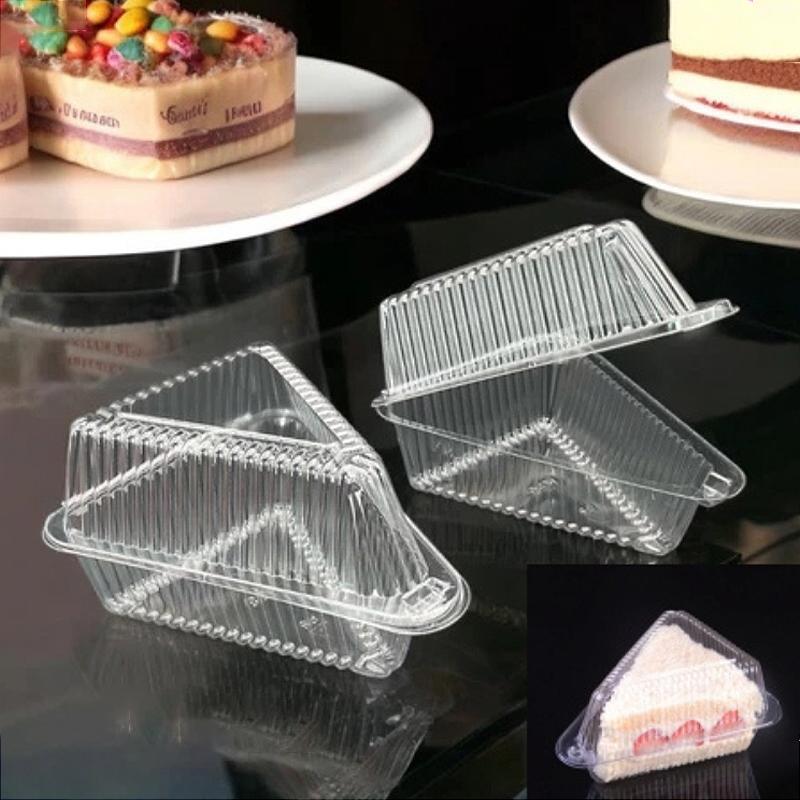 50/100/150 Stück Scheibenkuchenbehälter Dreieckige Kuchenbox Klappbox Für 8-Zoll 6-Zoll Scheiben Dessert Sandwich To-Go-Box