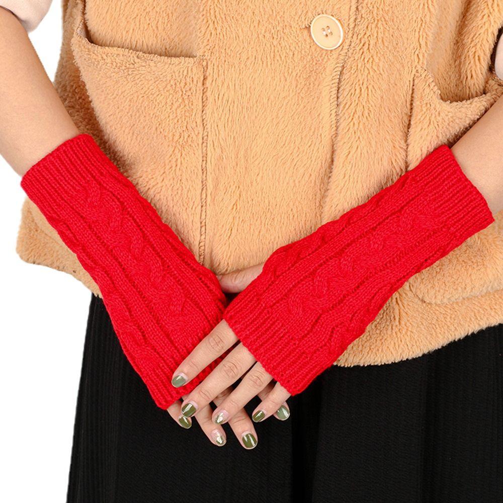 Outdoor Riding Mittens Winter Gloves  Half Finger Gloves Cute Knitted Gloves  Winter