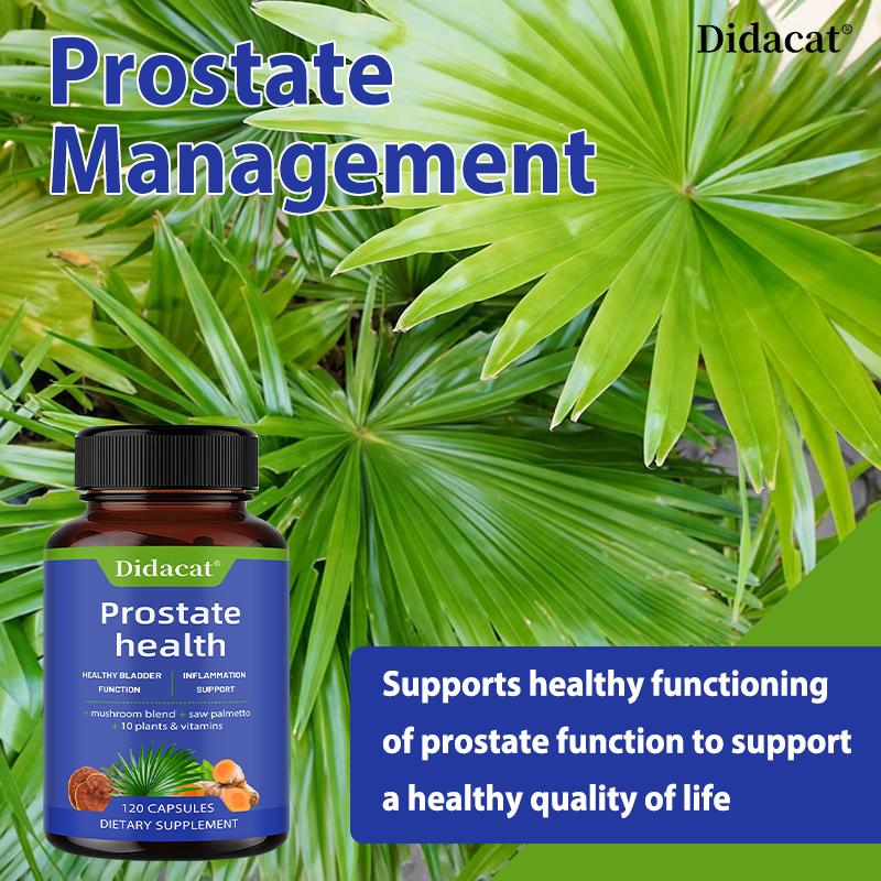 Prostata-Gesundheitskapseln Enthält Sägepalme Tanzpilz Vitamin C Selen zur Erhaltung der Prostata-Gesundheit 120 Vegetarische Kapseln