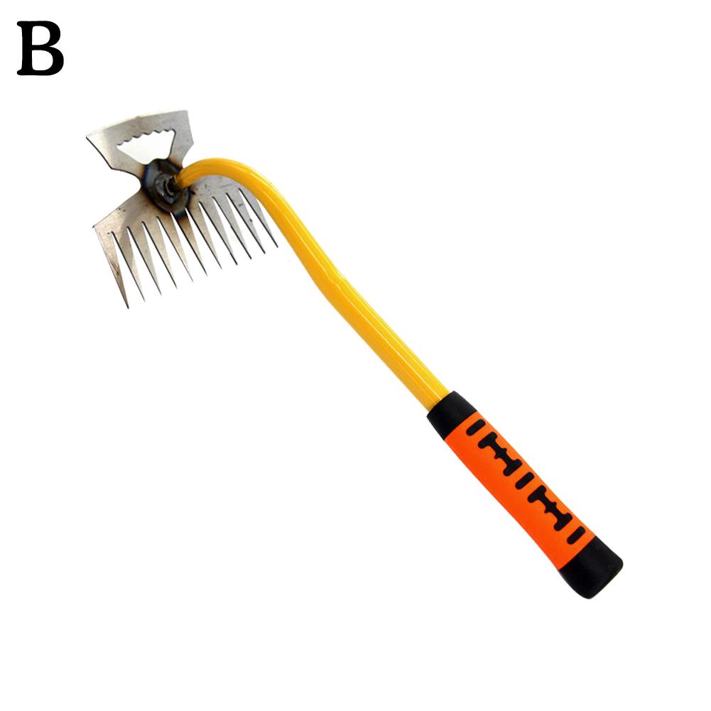 Manual Garden Weeder Durable Weeding Removal Rake Cultivating Planting Agriculture Backyard Planting Cultivating Weeder Gar B1D0