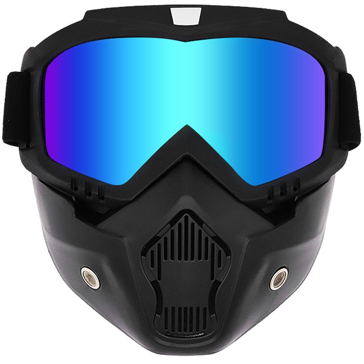 

Motorcycle Riding Goggles Windproof Riding Motocross Glasses Removable Full Face Helmet Mask for Quad ATV Bike MTB Snow Sports
