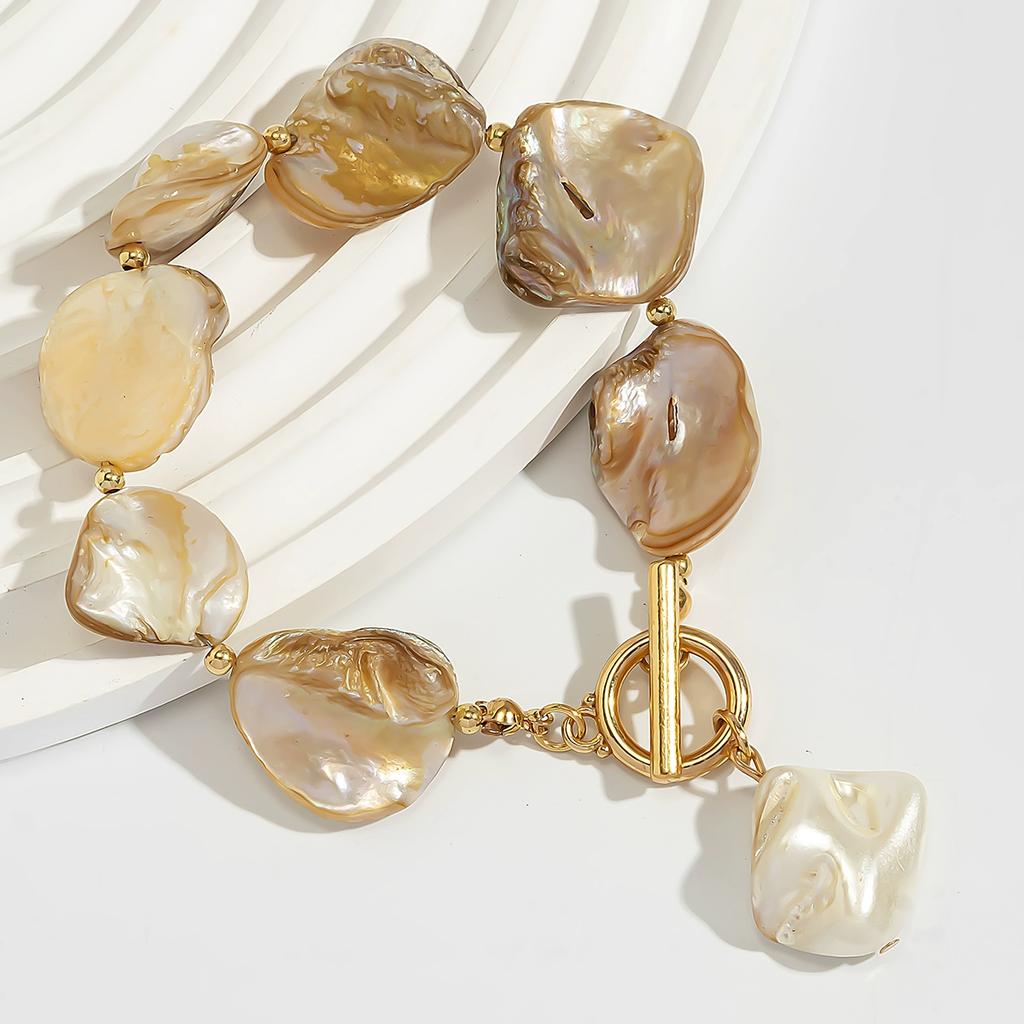 Irregular Shell OT Buckle Bracelet Necklace Female, Seaside Vacation Travel Accessories
