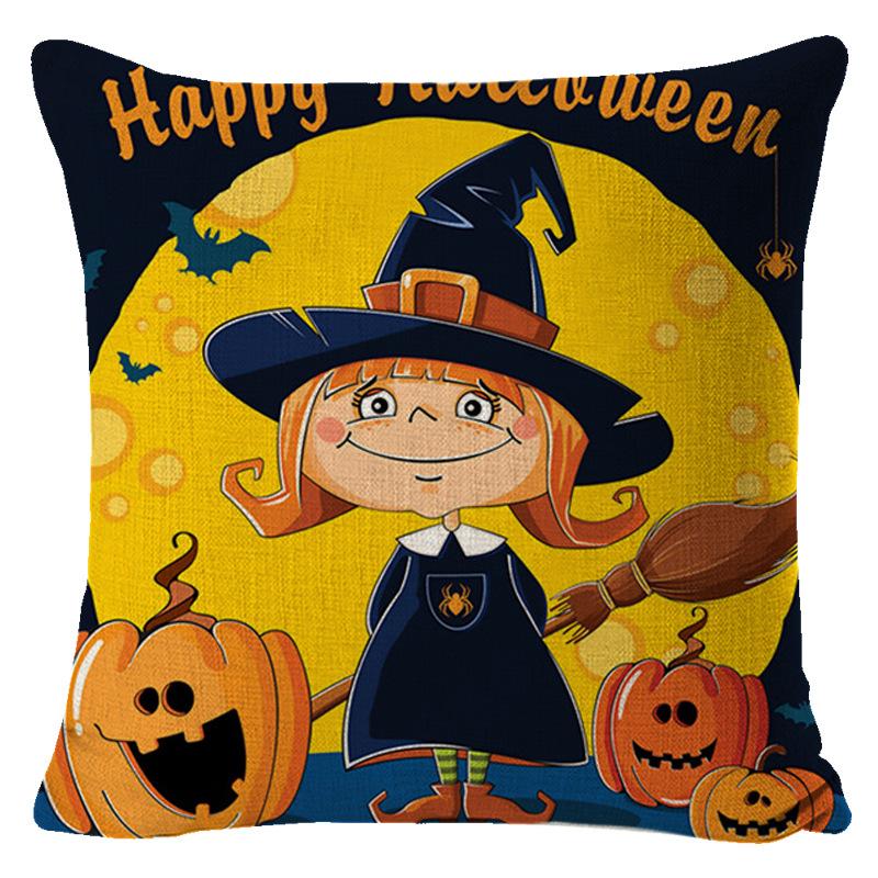 Pillow Cover Halloween Funny Atmosphere Decoration Car Cushion Room Bedside Cushion Sofa Waist Cushion Cushion Cover
