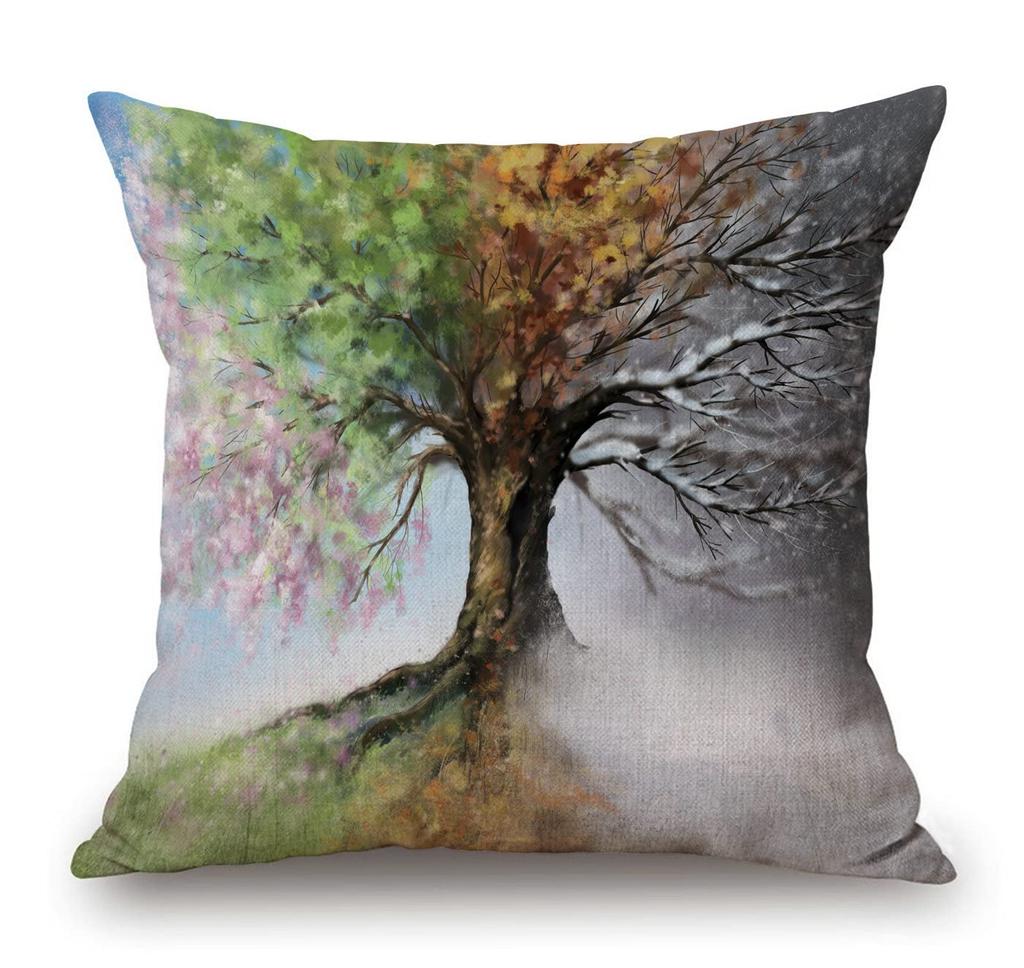 Zen Spa Pillow Cover Basalt Stones and Bamboo Cushion Case Relaxing Aromatherapy Decor Wellness Home Gift