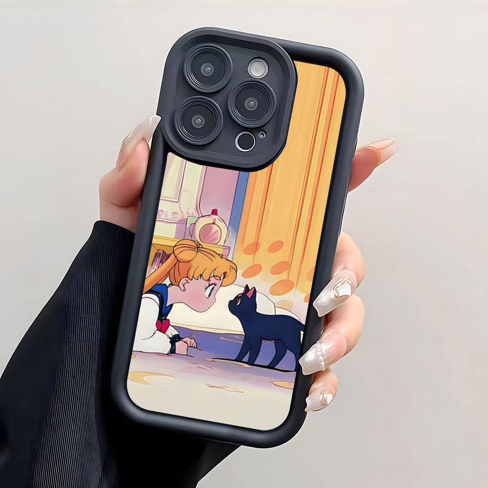 Anime S-Sailor Moon Phone Case For IPhone 17 Pro Max 15 Pro 16 14 Plus 12 13 Mini 11 Pro Shockproof Cover iPhone17