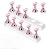 1 Set 5Pcs Nail Art Display Stand With Clamp Base Nail Practice Holder Household Salon Beginner Manicure Supply