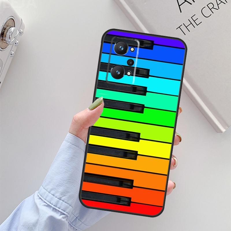 

Piano Keys Musical For Realme C61 C75 C55 C51 C21Y C25S C67 C53 13 12 10 11 14 Pro Plus GT 6T 6 5 GT7 Pro Case Realme GT 6T