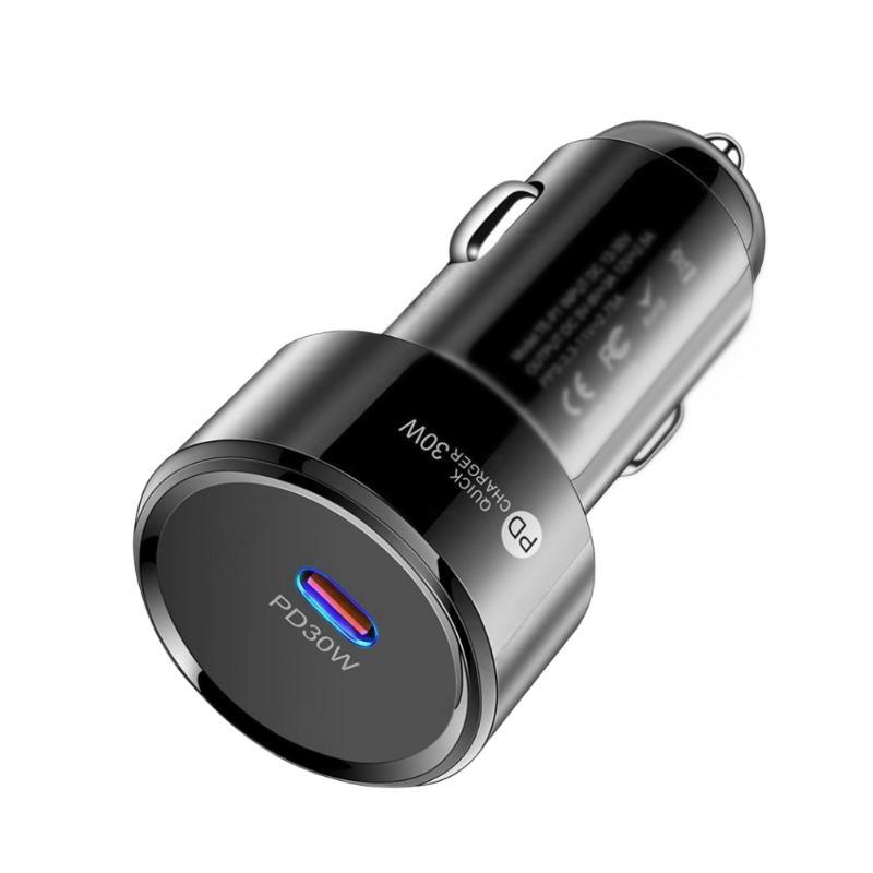 

Мини Автомобильное Зарядное Устройство Быстрая Зарядка 30 Вт Type C Зарядное Устройство для Мобильного Телефона для iPhone 15 Pro Xiaomi Samsung Huawei Быстрый Адаптер для Телефона чёрный