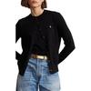Polo Ralph Lauren Embroidered Slim Fit Single Breasted Long Sleeve Knit Sweater Women sweater Black WMPOSWENDW20477001