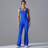 Hollow Out Beautiful Back Jumpsuit, Peach Hip Lifting, Quick Drying, Tight Fitting Sports And Fitness Suit, Micro Yoga Jumpsuit For Women