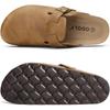 Asgard Unisex Vegan Leather Clogs Fashion Non-slip Cork Footbed Mules Slippers with Arch Support Lady Cozy Casual Potato Shoes
