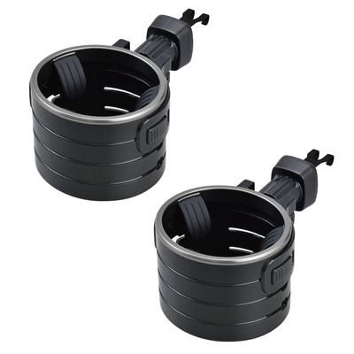 IMP360 Car Drink Set of Silver for Air Seat and Passenger Fits Smartphones and 600ml Bottles Holder, 2, Height-Adjustable, Metal, Conditioning,