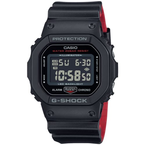 Casio Watch G-Shock DW-5600UHR-1JF Men's Black x Red