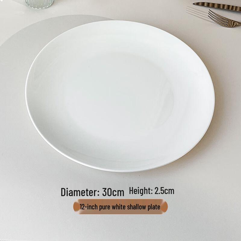 Morona 12-inch Ceramic Shallow Dinner Plates (Set of 10)