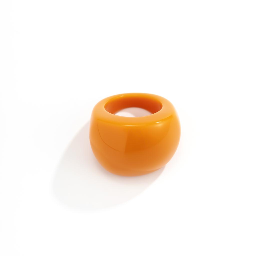 Ingemark 6 Colors Trendy Simple Irregular Acrylic Rings Women Vintage Colorful Resin Knuckle Rings New Year Aesthetics Jewelry