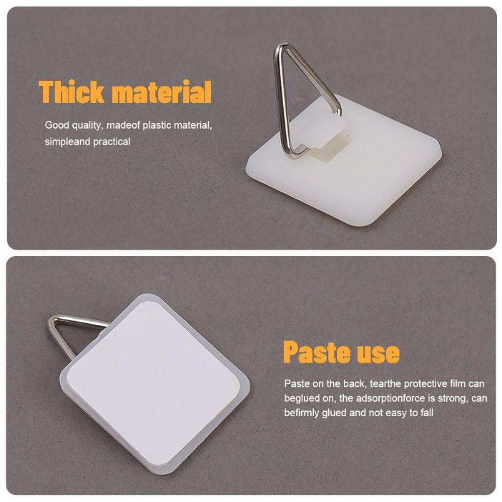 10Pcs Self-adhesive Plate Hanger Picture Rack Plate Storage Hooks  for Art Photo Frames Hanging