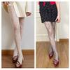 Women See Through Fishnet Mesh Pantyhose Stockings Aesthetic Elegant Hollowed Out Plant Flower Patterned Tights Leggings