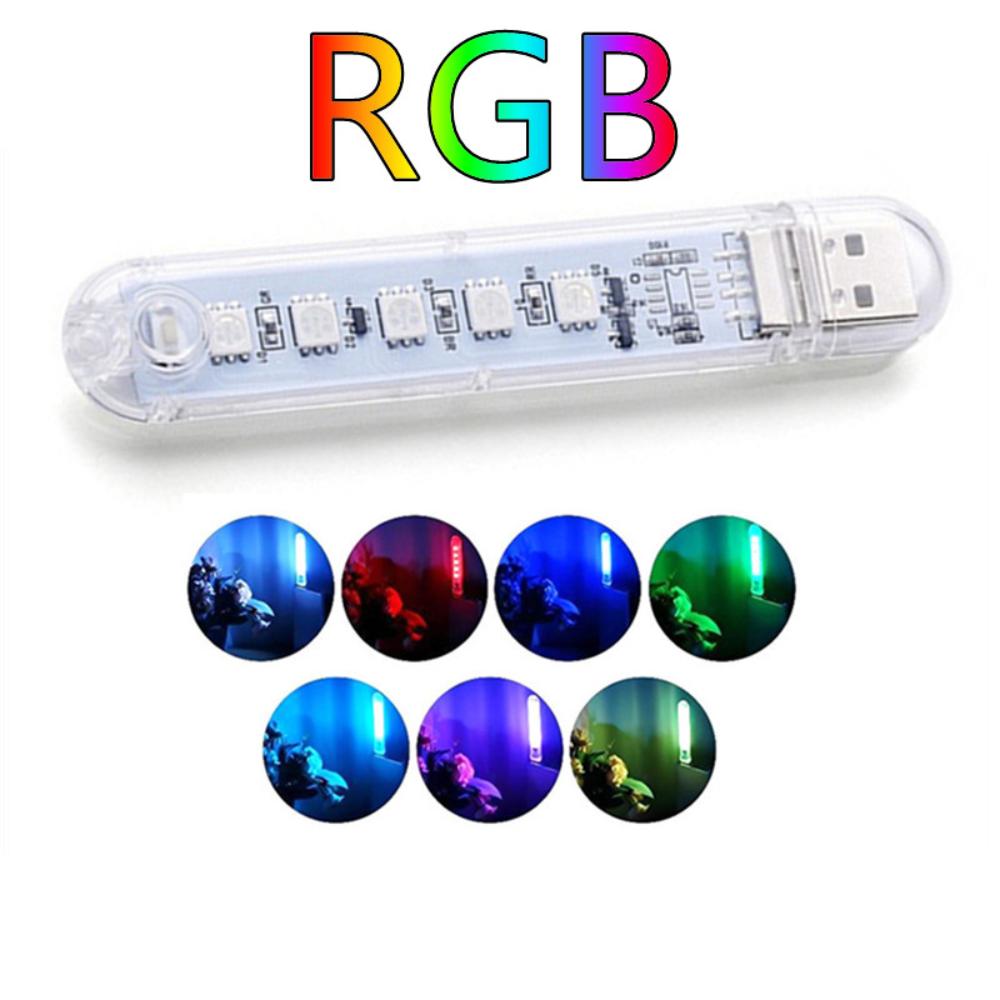 5Pcs Small USB Plug Lamp LED Night Light Computer Mobile Power Charging Mini Book Lamps LED Eye Protection Square Reading Light