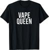 Vape Queen Funny Graphic Tee Short Sleeve Breathable Cotton T-Shirt for Vaping Enthusiasts