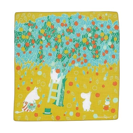Marushin Handkerchief MOOMIN Omena Pooh Nordic Moomin Valley Stylish Cute Handkerchief Tenugui Furoshiki Hand Towel Bento Wrap Large Handkerchief for