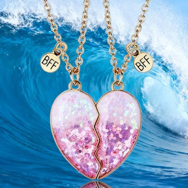 Bff Friendship Necklace, Magnetic Attraction Heart Necklace, Magnetic Necklace Set, Jewelry