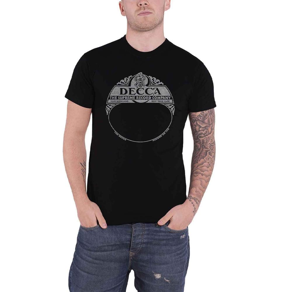 T-shirt in cotone con etichetta Supreme unisex per adulti Decca Records S nero