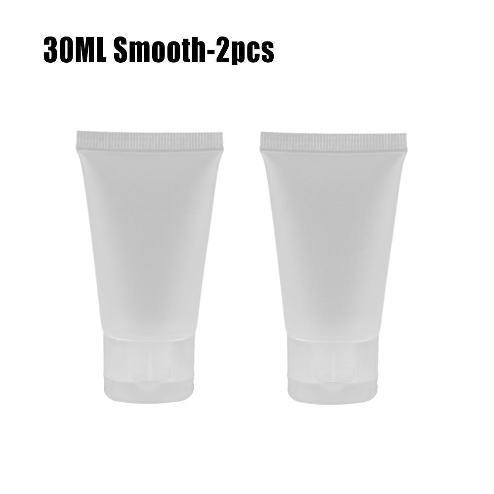 2Pcs Travel Size Empty Matte Clear Tube Cosmetic Cream Lotion Shampoo Bath Squeeze Lotion Containers Refillable Bottles