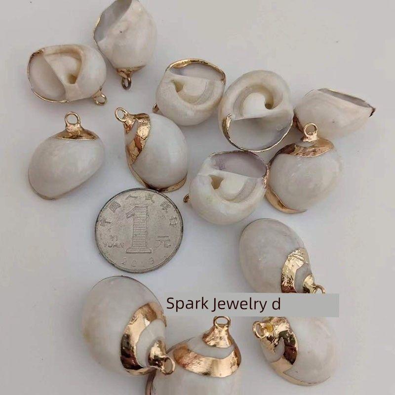 Conch Electroplating DIY Ornament Accessories Earrings Pendant Pendant Creative Handmade Natural Shell