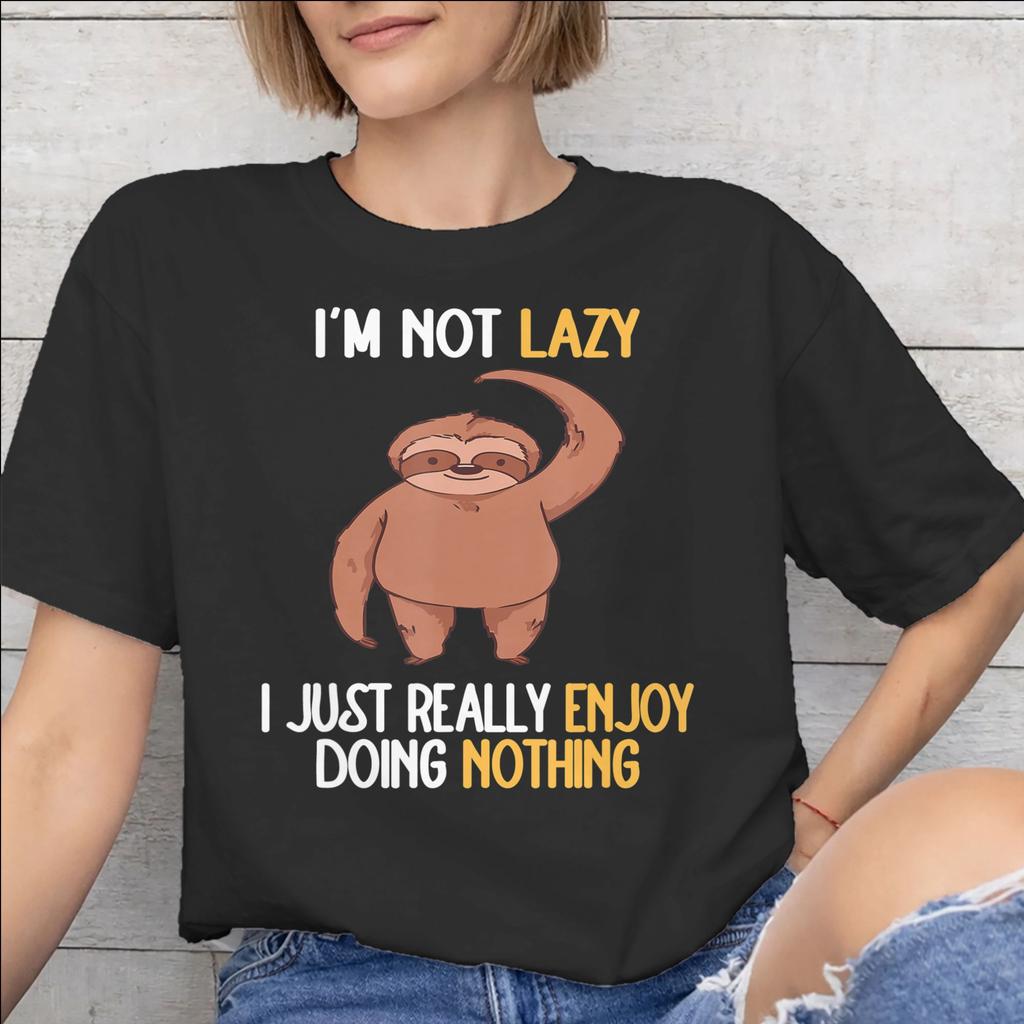 Unisex Unisex Graphic Im Not Lazy I Just Really Enjoy Doing Nothing T Shirt Tee Pure Cotton Tshirts Clothing
